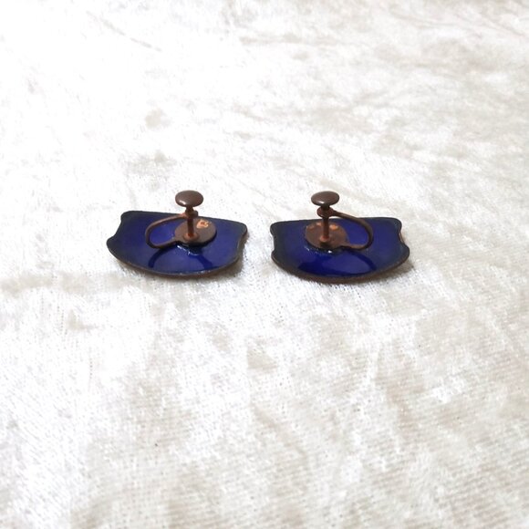 Vintage Mid-Century Cosmic Design Screw back earrings - Picture 5 of 5